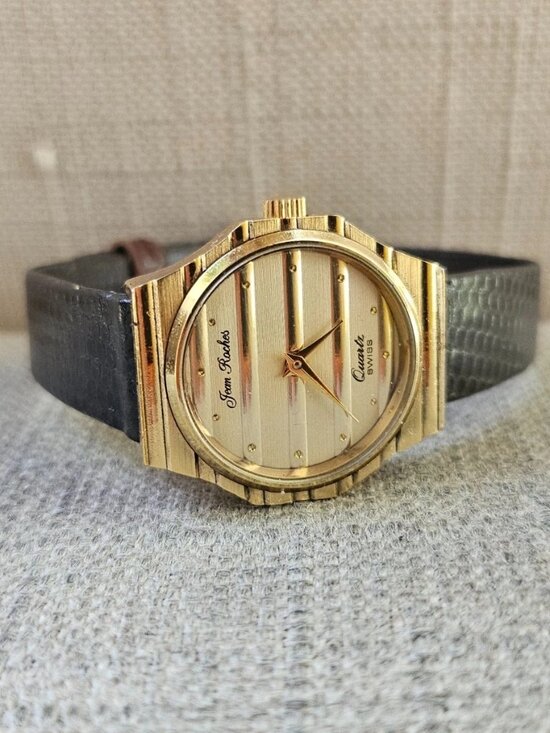 Vintage Jean Roches Ladies Wristwatch Swiss Made Gold Tone Case Analog Watch main image 12